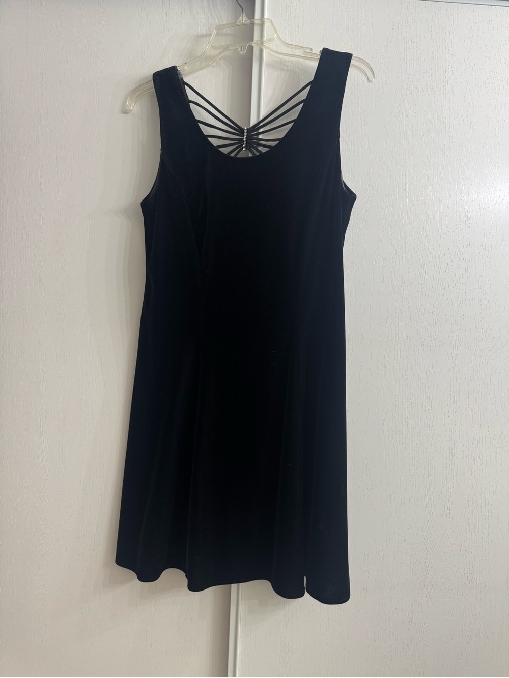 Elegant Black Mini Dress with Strappy Back Detail